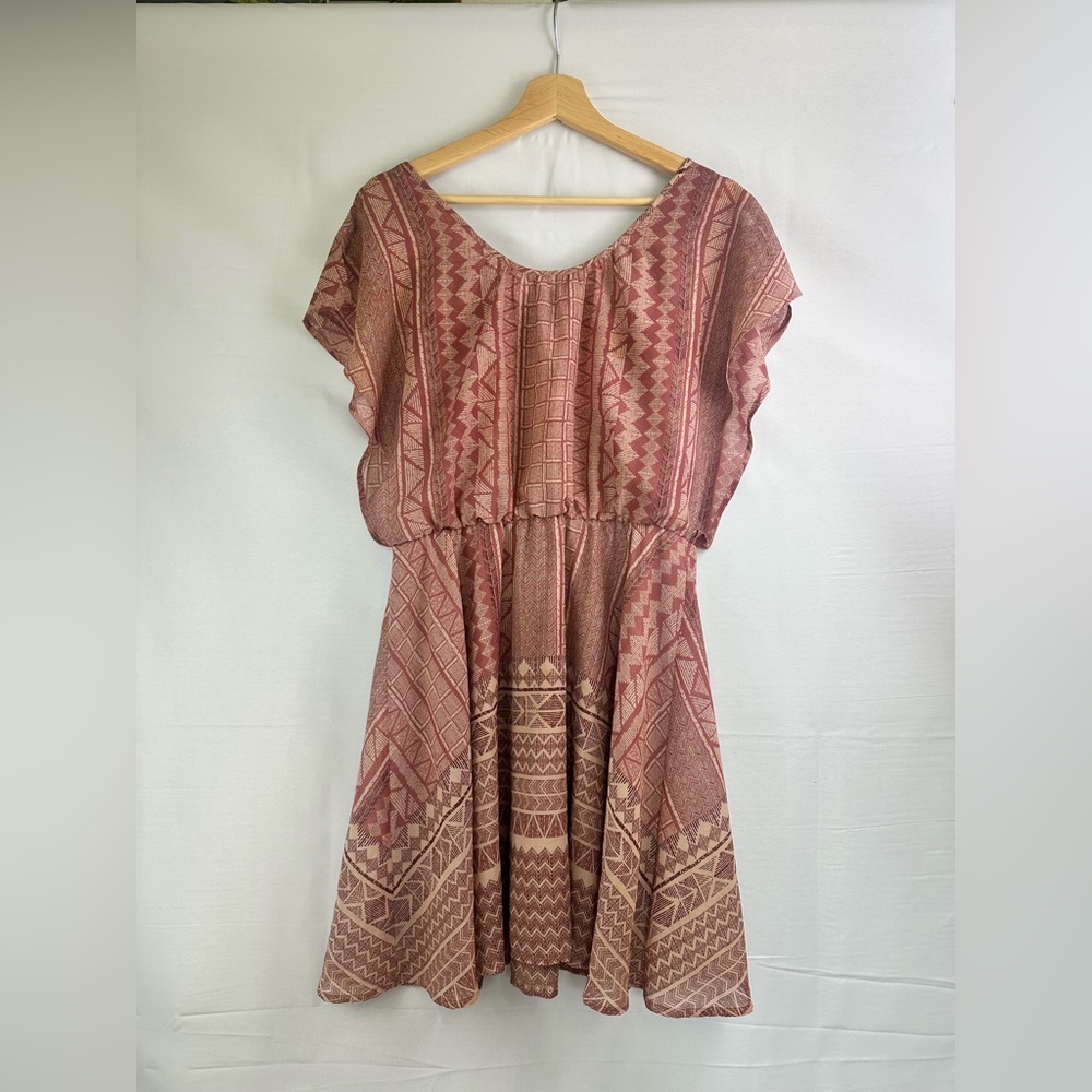 🌸 Light & Dark Pink A-Line Dress w/ Butterfly Sleeves 🌸